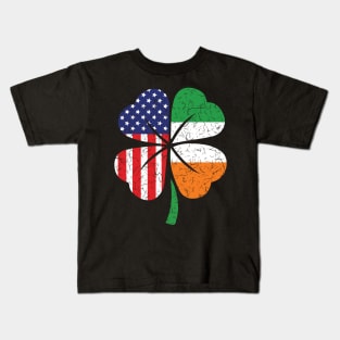 Irish American Flag St Patricks Day Beer Tee Gift Shamrock Kids T-Shirt